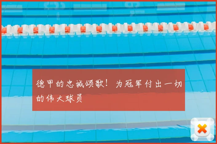 德甲的忠诚颂歌！为冠军付出一切的伟大球员